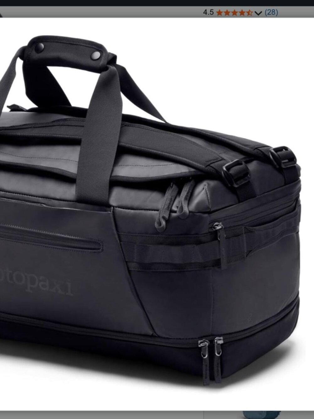 COTOPAXI Allpa 50L Duffel Bag Black NWT - Picture 3 of 15